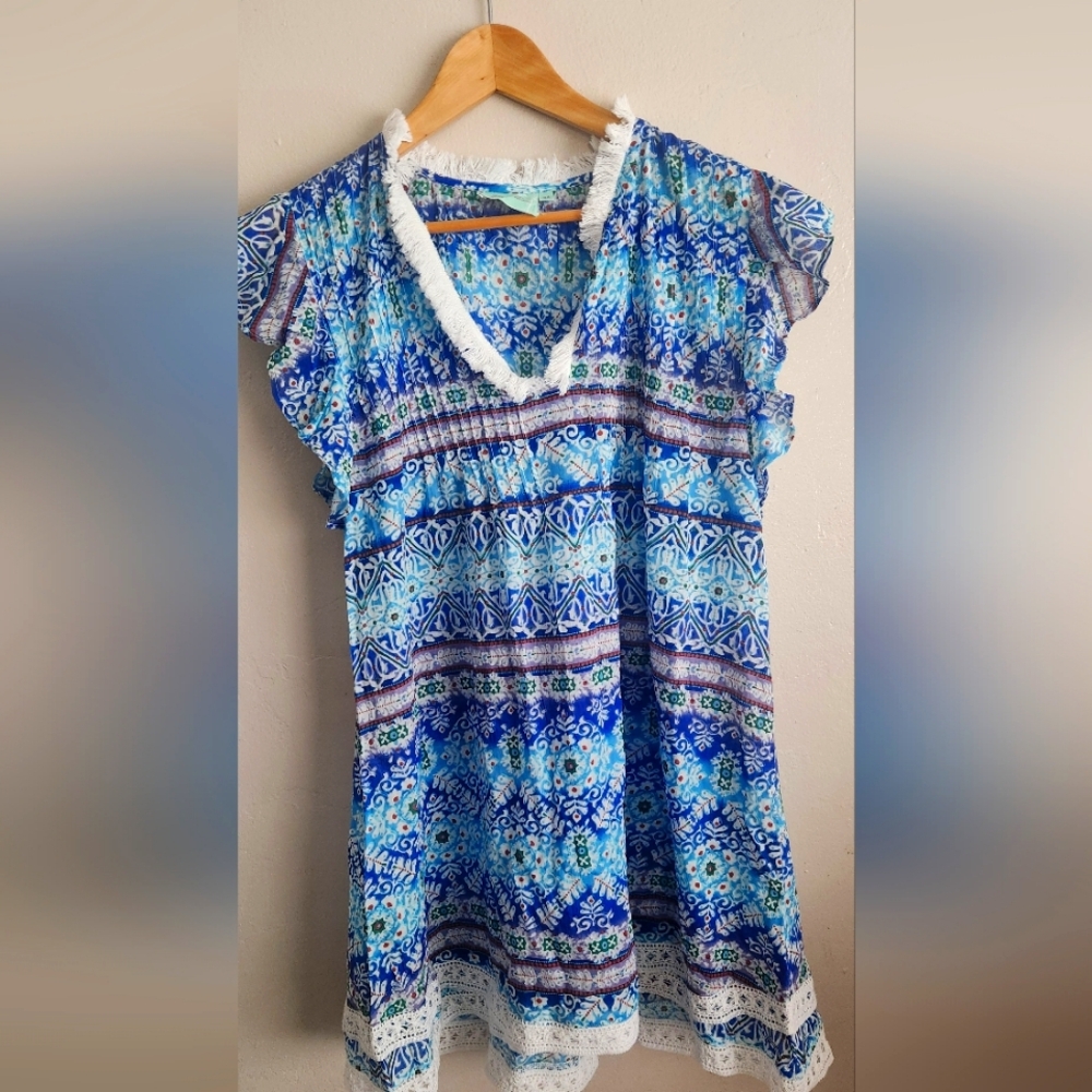 True Destinations Dress Size Xsmall Resort Wear  100% Cotton